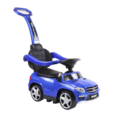 Best Ride On Cars 4 in 1 Mercedes Push Car, Blue (Open Box)