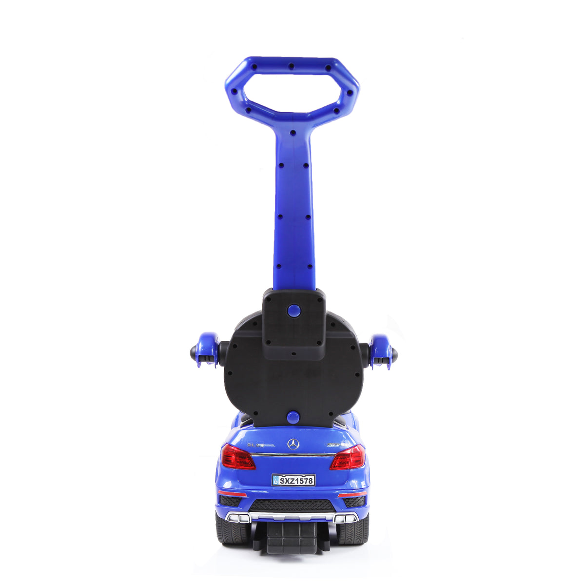 Best Ride On Cars Toddler 4-in-1 Mercedes Push Car Stroller w/ LED Lights, Blue (Refurbished)