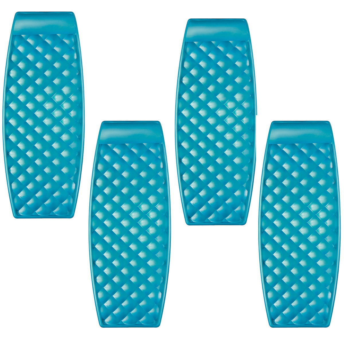 SwimWays Aquaria Solana Float Lounger for Swimming Pool Lounging, Aqua (4 Pack)