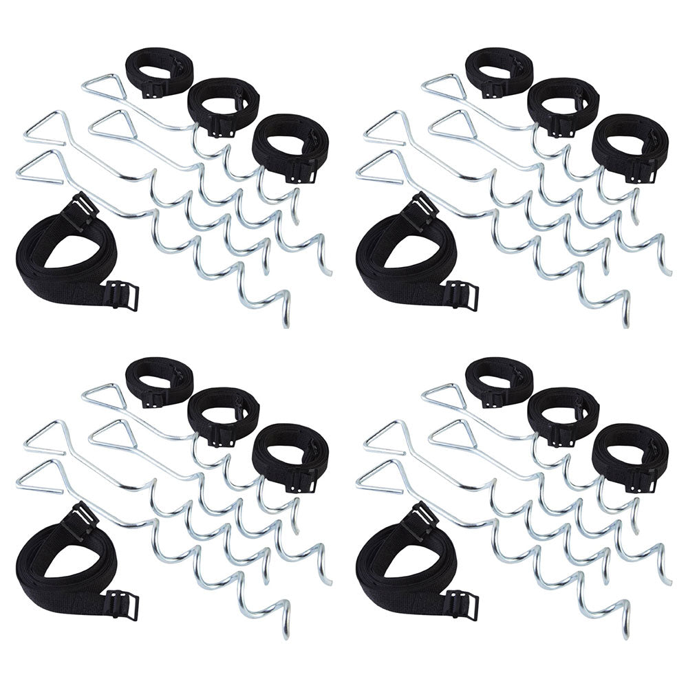 JumpKing ACC-AK Anchor Tie to Ground Kit for Trampolines in Windy Areas (4 Pack)