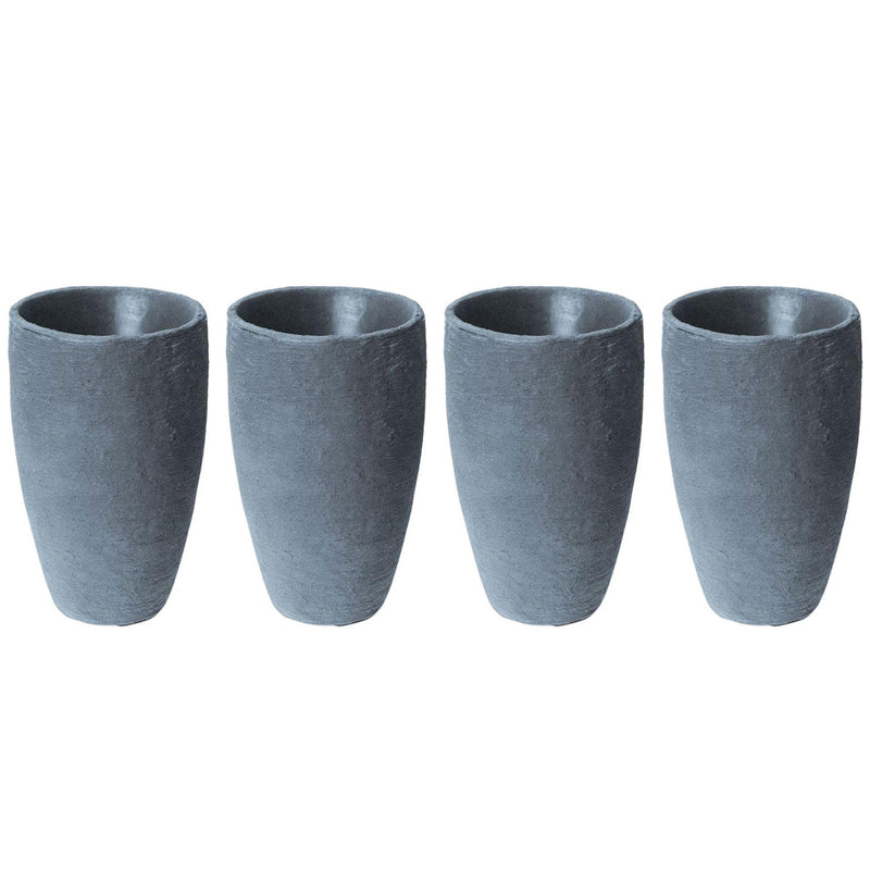 Algreen 87301 Athena 20.5 x 12.6 Self Watering Planter, Charcoalstone (4 Pack)