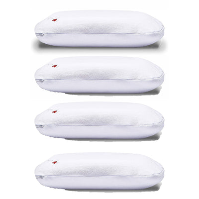 I Love Pillow Contour Sleeping Pillow with Cover, Queen Sized, White (4 Pack)