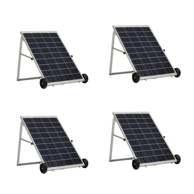 Nature's Generator 100W Solar Power Panel, Cable & MC4 Branch Connector (4 Pack)