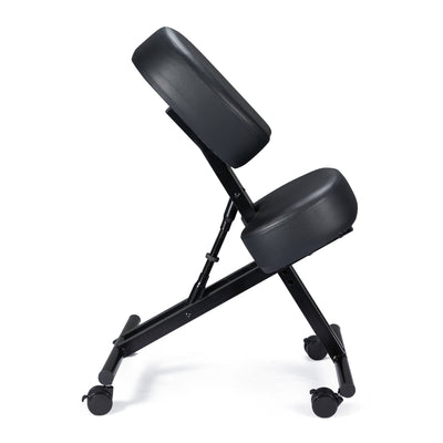 Jomeed Adjustable Ergonomic Home Office Kneeling Chair with Angled Seat, Black