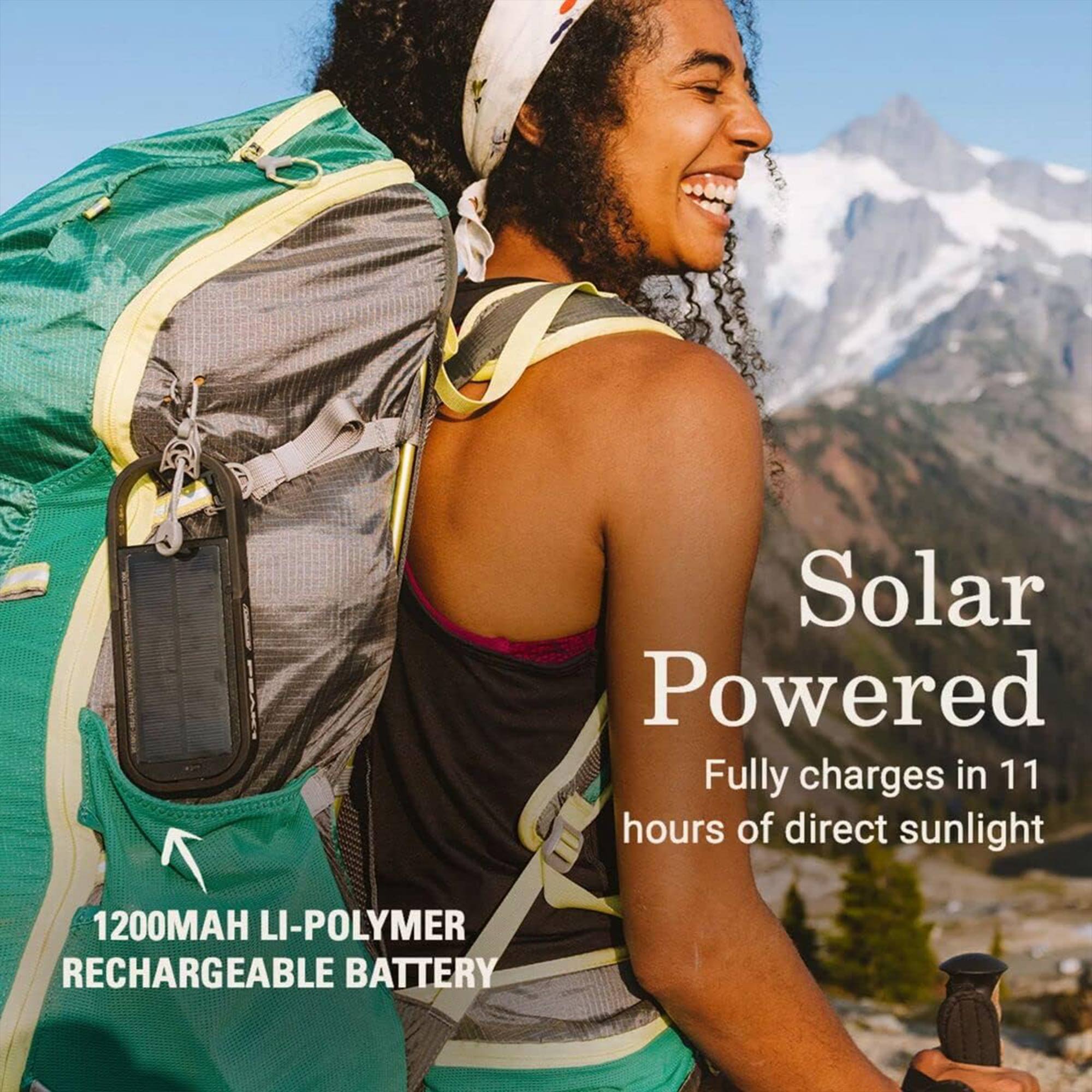 Coleman PEAK1 200 Lumen Solar Rechargeable Lantern for Rugged Car Camping, Black