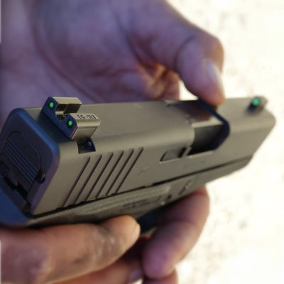 TruGlo Tritium Glow in the Dark Glock Pistol Handgun Sight Set for Guns (2 Pack)