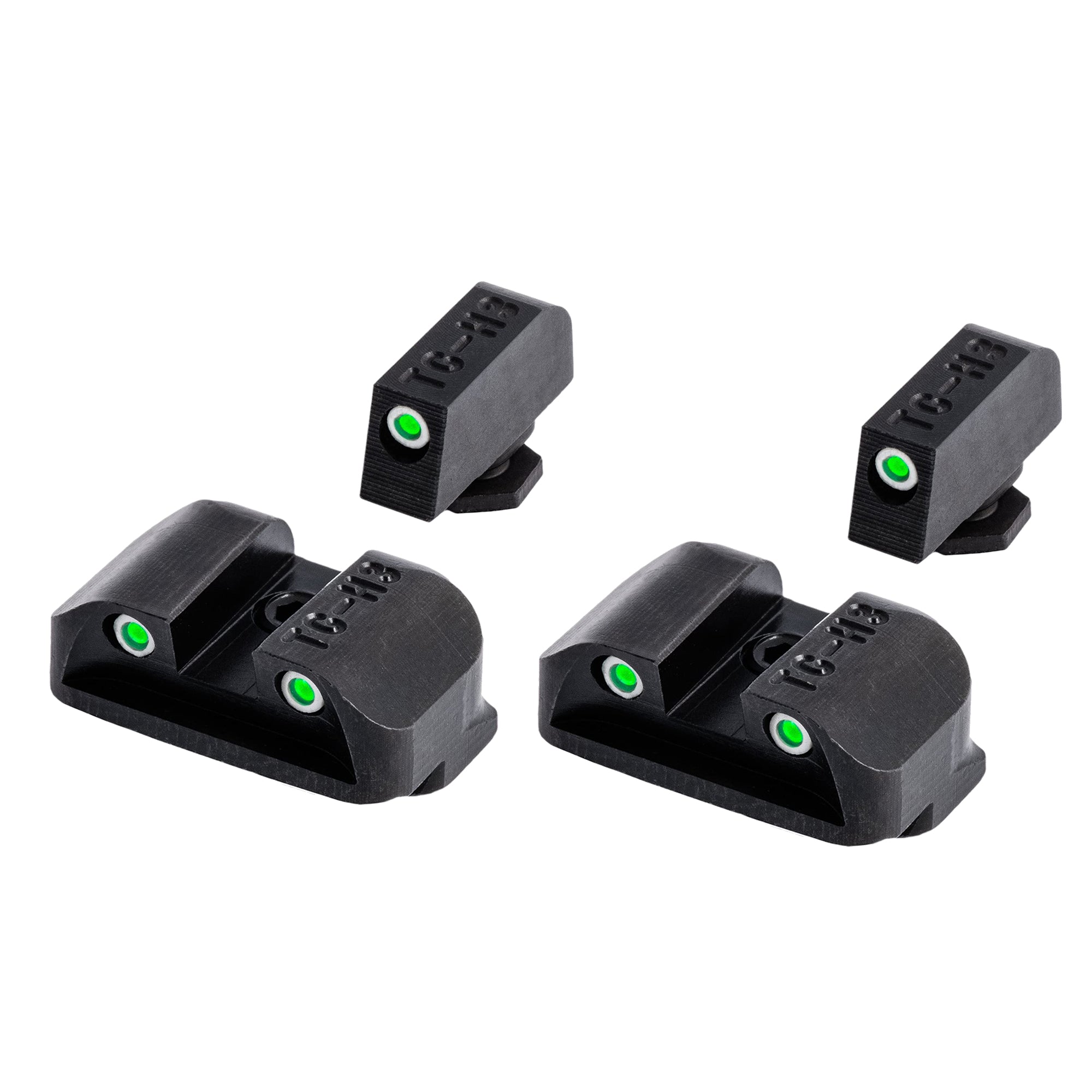 TruGlo Tritium Pro Brite Site High Set Glock Handgun Sight for Guns (2 Pack)