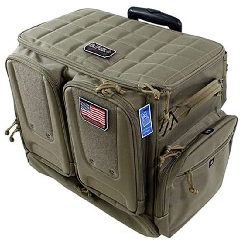 GPS Tactical Rolling Range Case Bag with 10 Handguns for Shooting Gear (2 Pack)