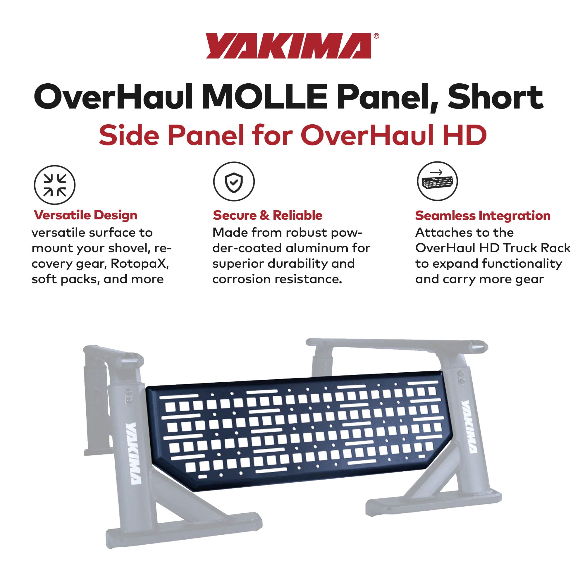 Yakima OverHaul Short Powder Coated Aluminum Molle Side Panel for OverHaul HD - VMInnovations