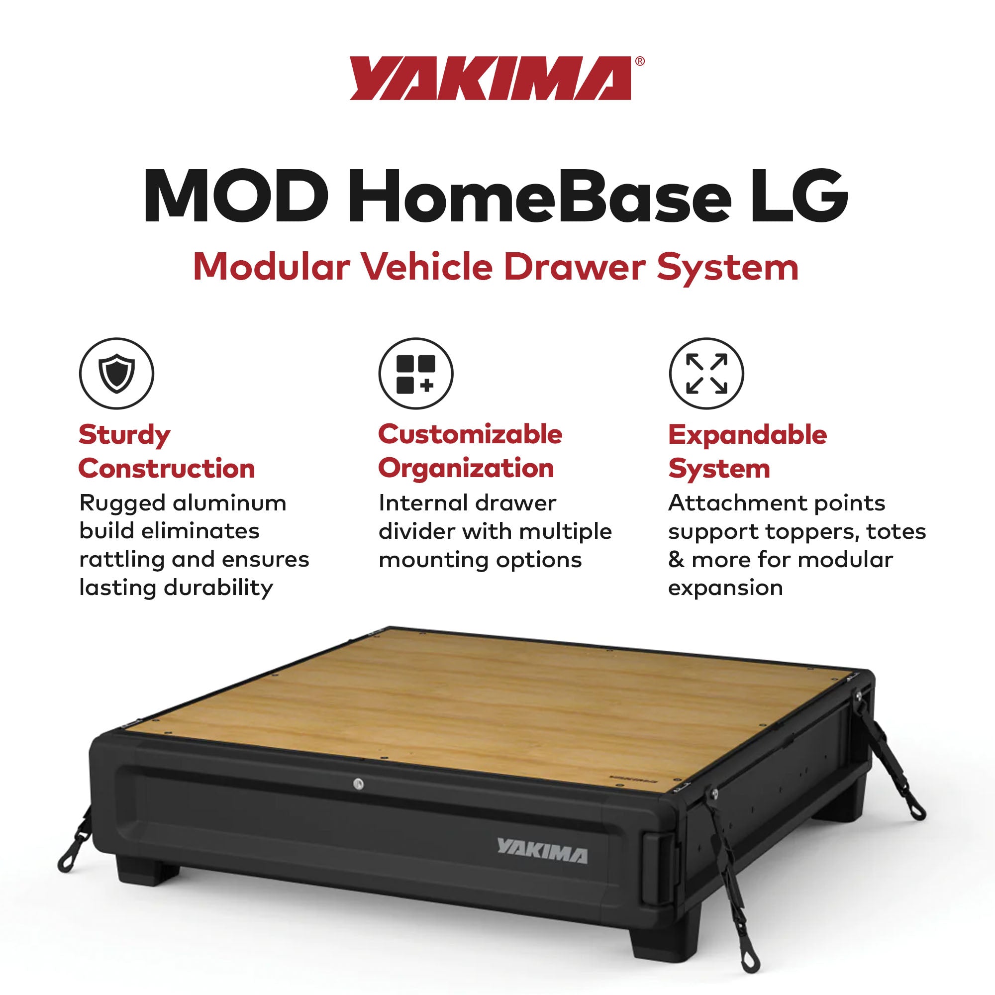 Yakima MOD HomeBase Base Unit of Drawer System with Internal Drawer Divider - VMInnovations