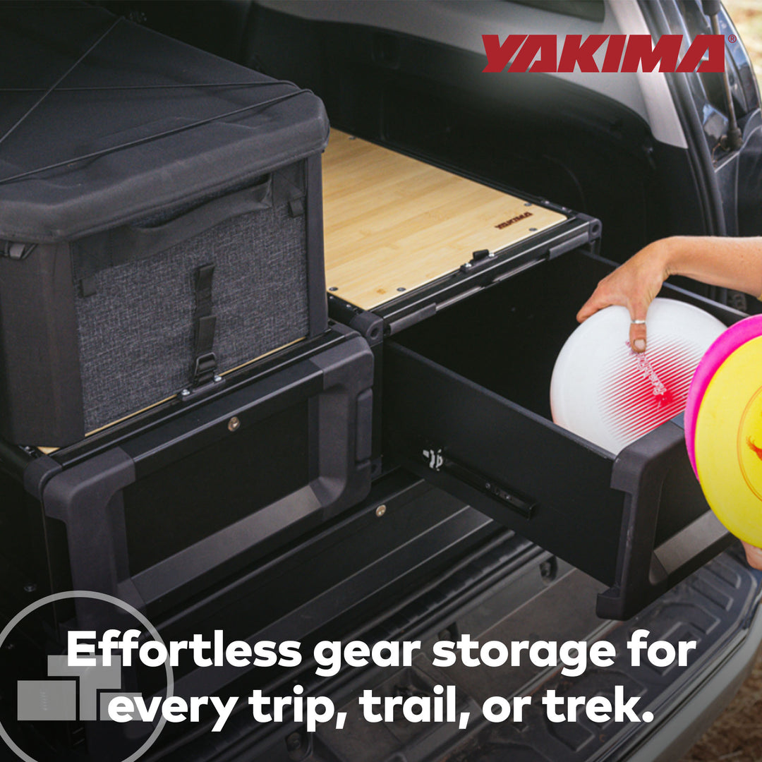 Yakima MOD GearCrate Large/Extra Large Stackable Premium Tote with Lid, Black - VMInnovations