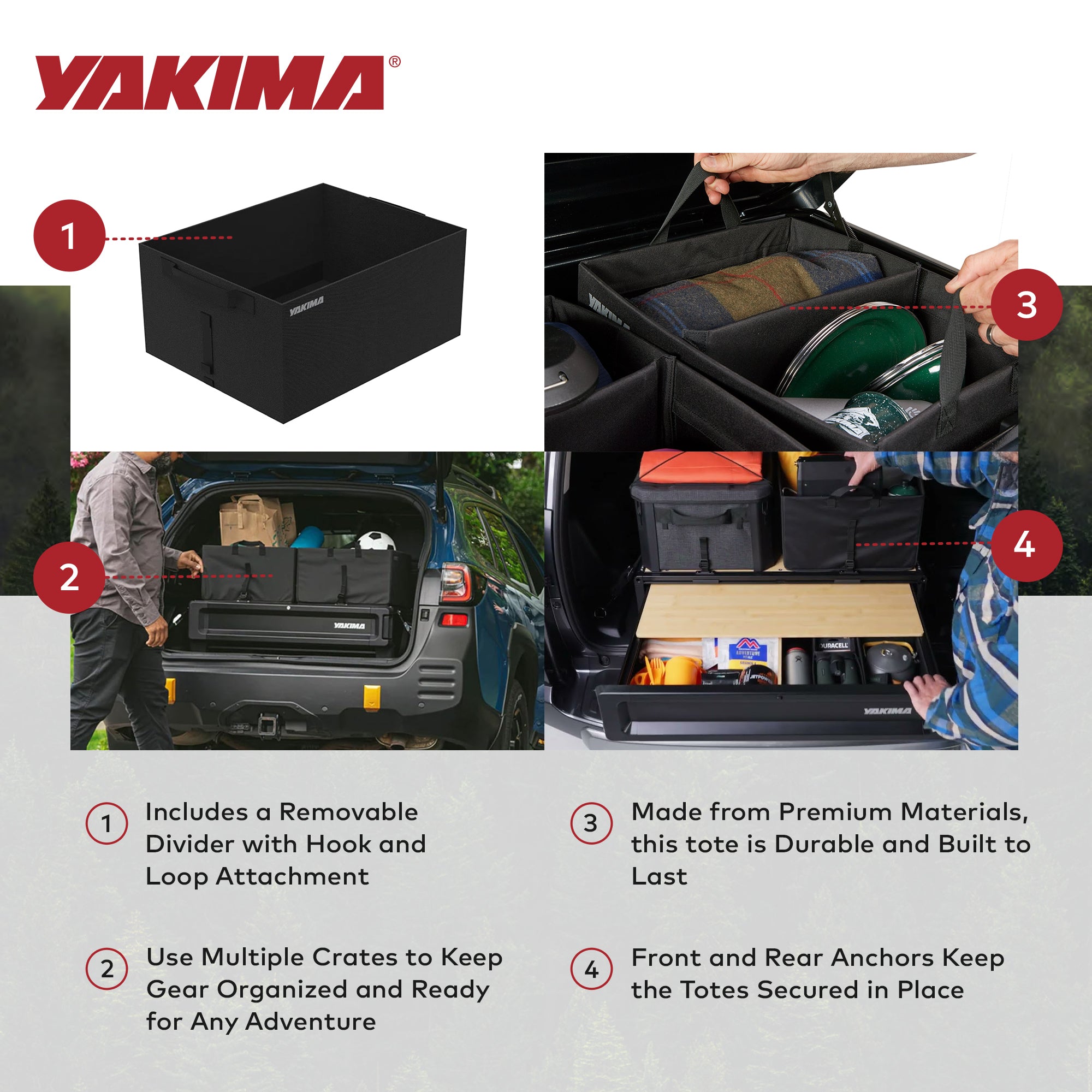 Yakima MOD GearTote Medium Basic Soft Tote with Quick Attach System and Anchors - VMInnovations