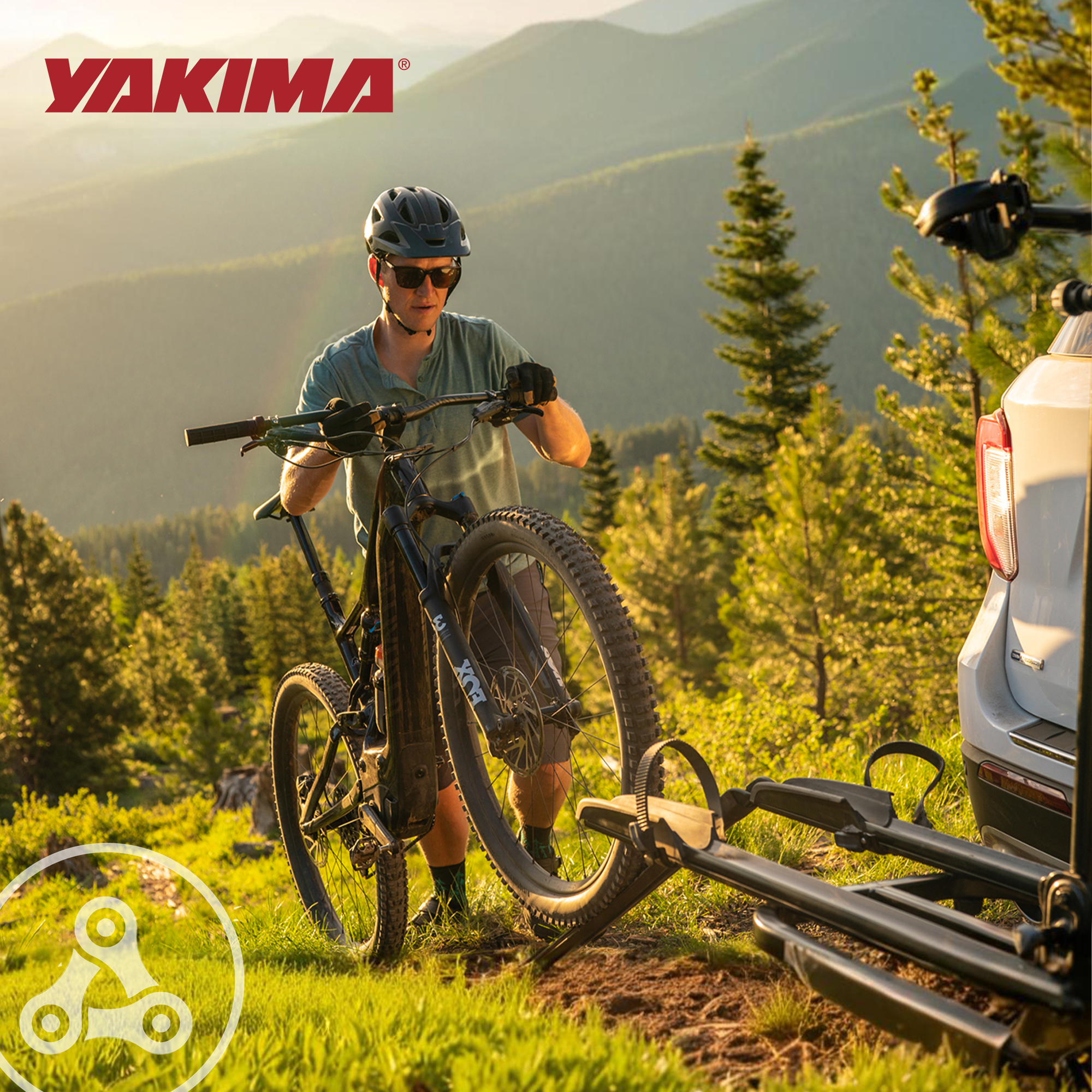 Yakima OnRamp LX Bike Rack with Ramp and Wheel Straps and BackSwing Adapter