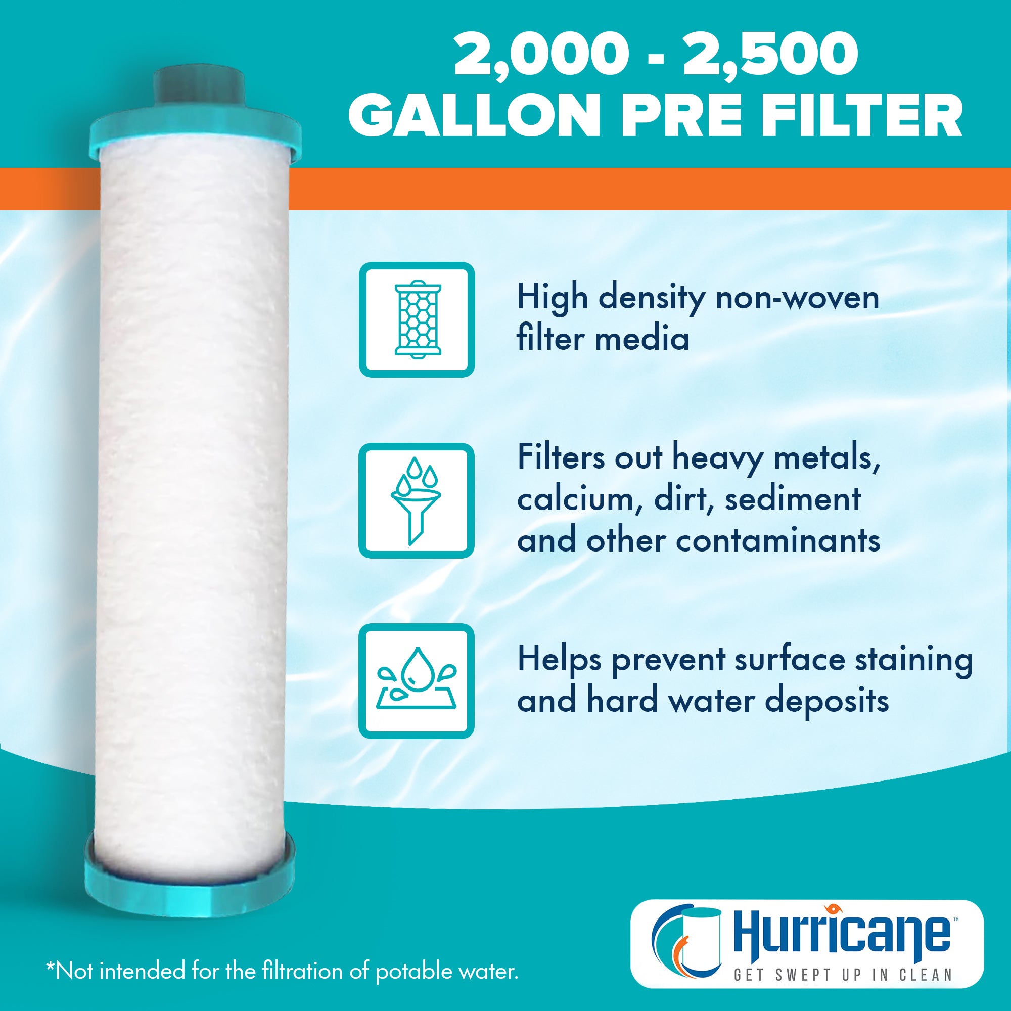 Hurricane 2000 Gal Garden Hose Pre Filter for PPS2100 and Filbur FC-3128, 4 Pack
