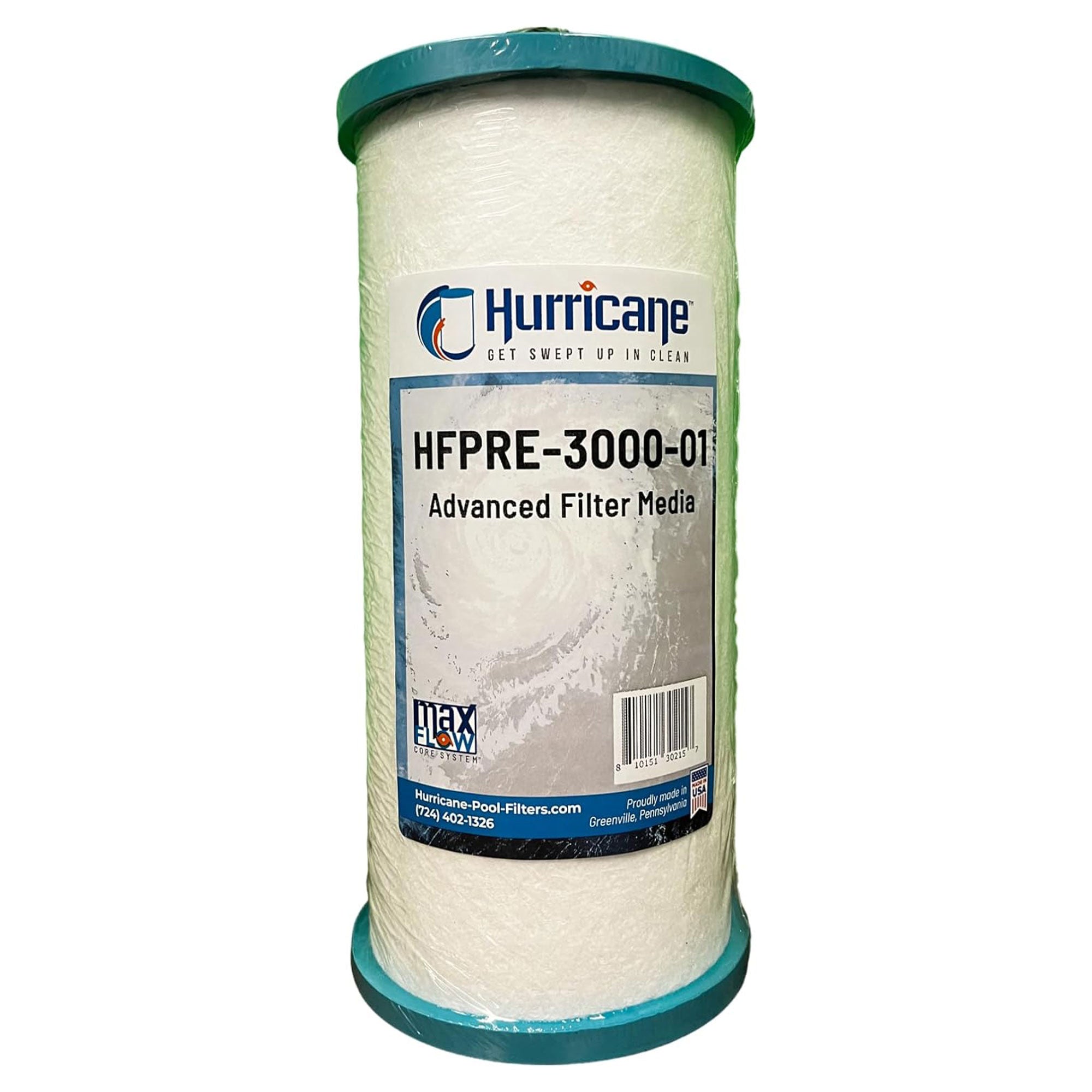 Hurricane Pre Fill Pool Filter Cartridge Replacement w/Advanced Filter(Open Box) - VMInnovations