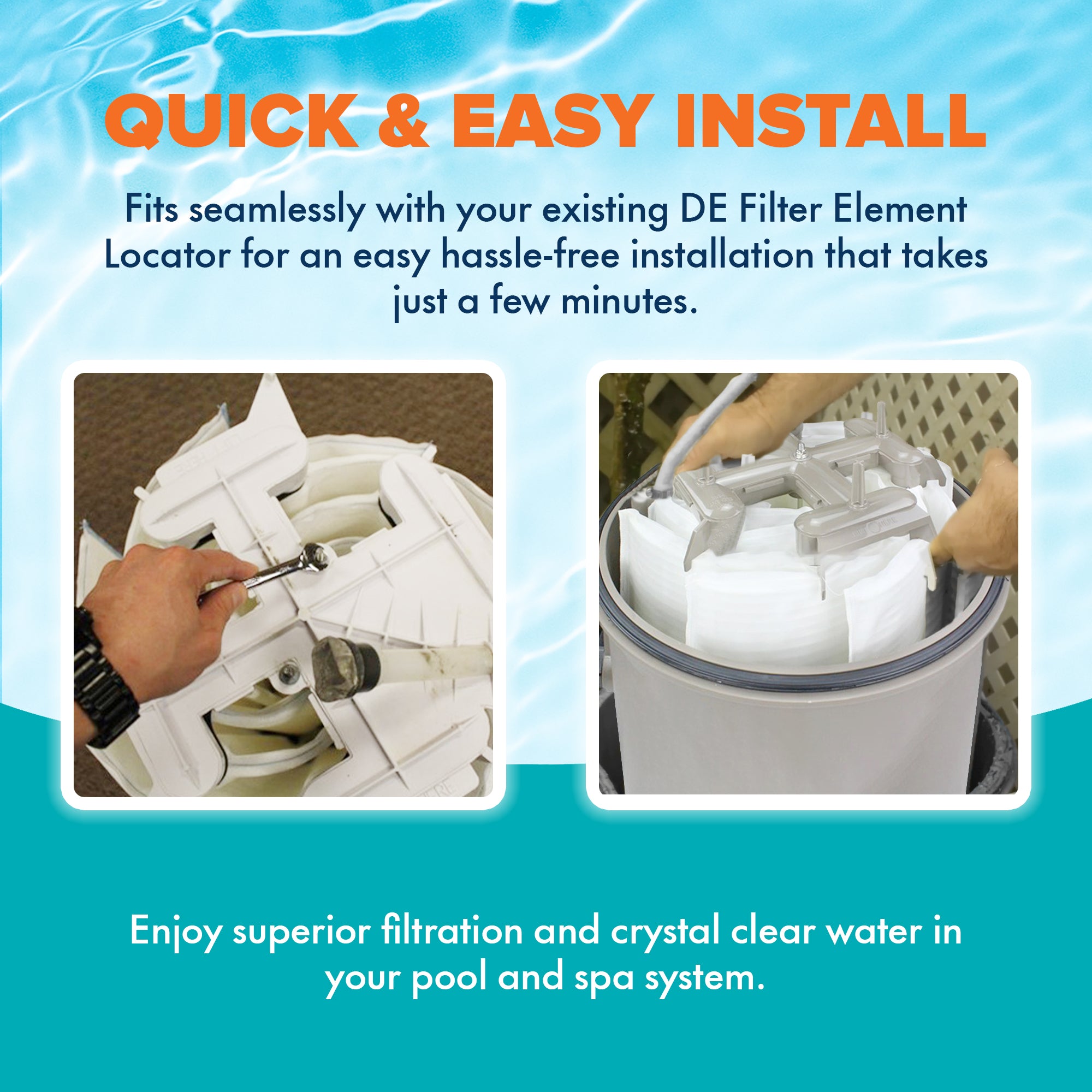 Hurricane 36 Sq Ft DE Grid Filter Replacement with 7 Full Grids & 1 Partial Grid