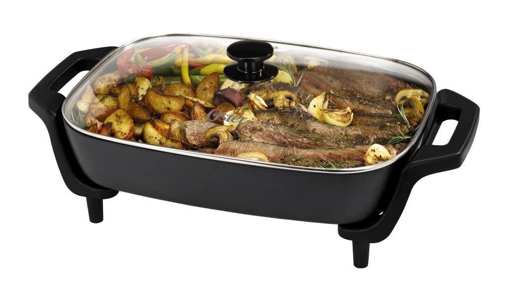 Oster CKSTSKFM-1216R 12" X 16" Electric Kitchen Countertop Skillet Pan Black