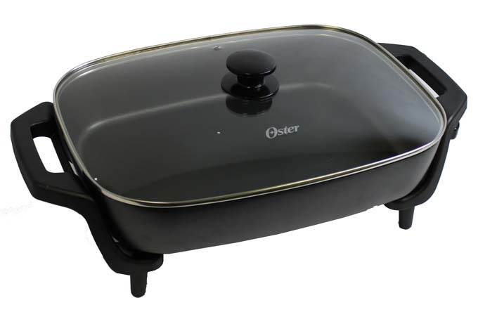 Oster CKSTSKFM-1216R 12" X 16" Electric Kitchen Countertop Skillet Pan Black