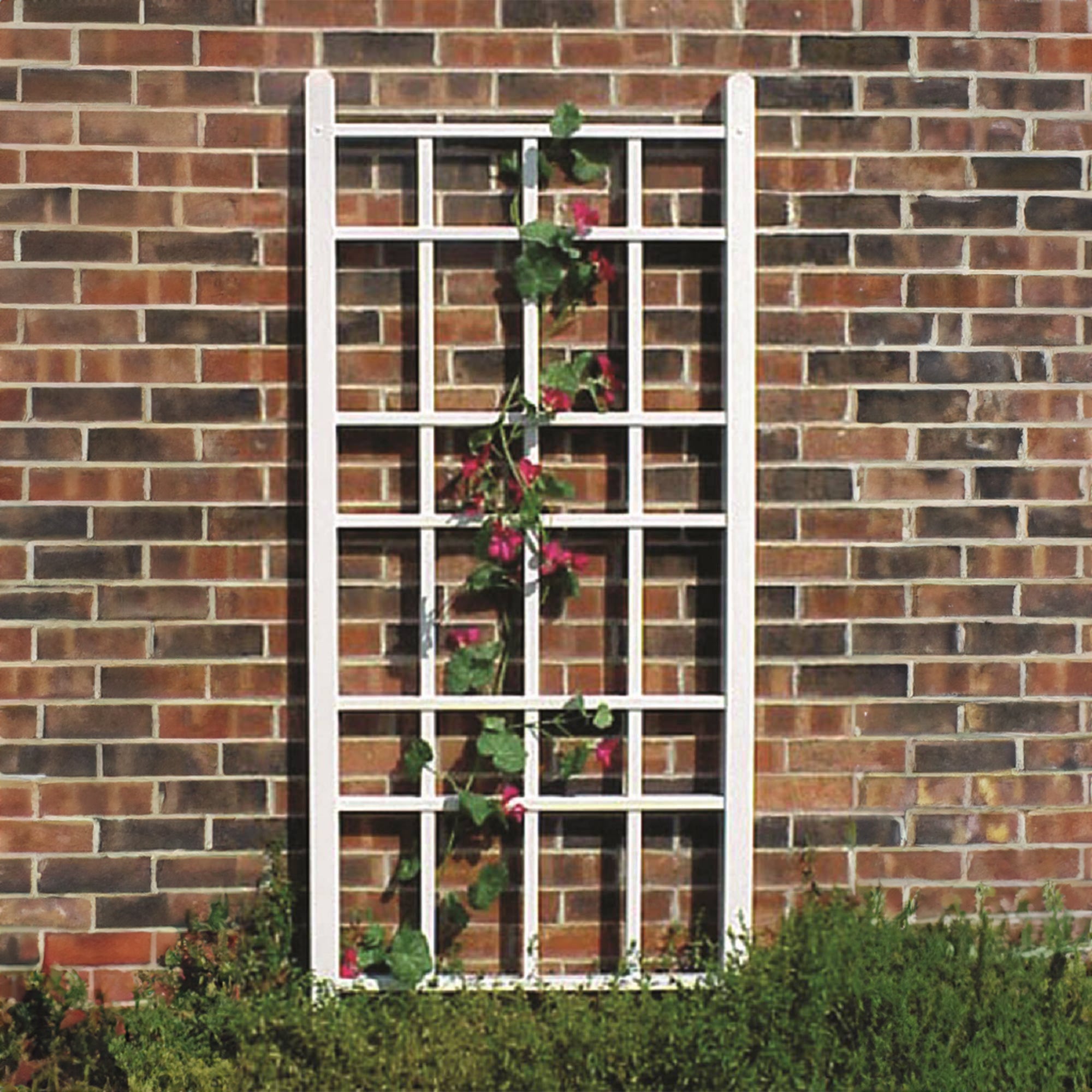 Dura-Trel Cottage 28"x66" PVC Vinyl Outdoor Patio Trellis, White (For Parts)