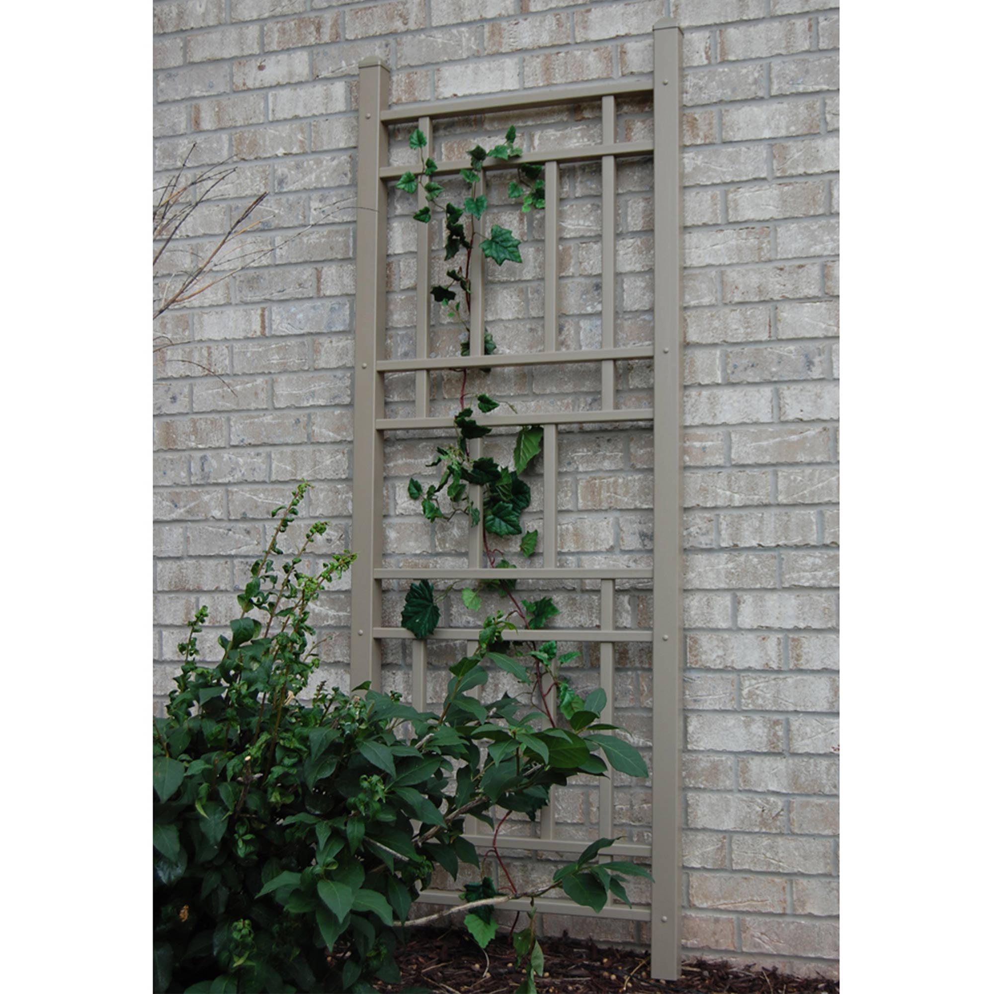 Dura-Trel 28"x75" PVC Vinyl Outdoor Garden Patio Trellis, Mocha (Open Box) - VMInnovations