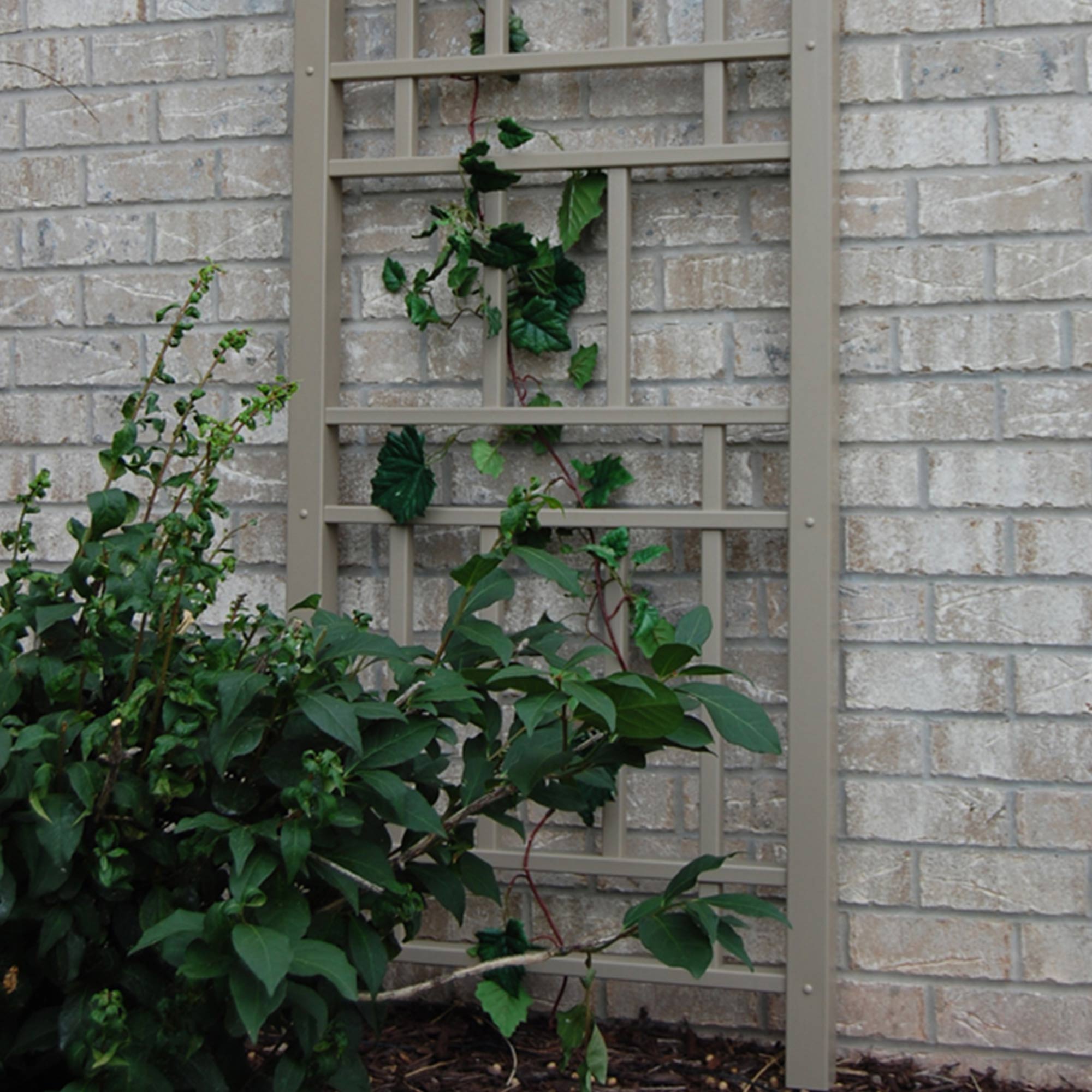 Dura-Trel 28"x75" PVC Vinyl Outdoor Garden Patio Trellis, Mocha (Open Box) - VMInnovations