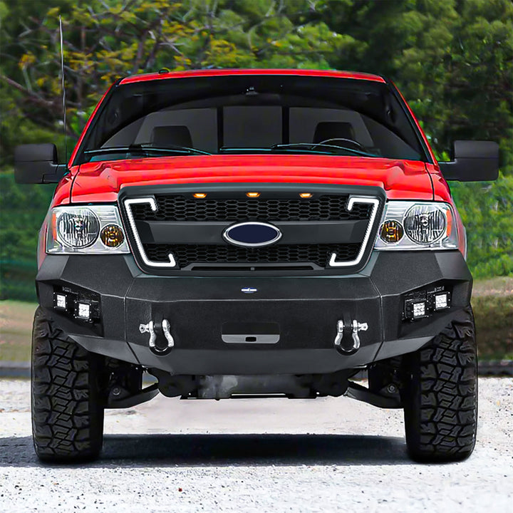 AMERICAN MODIFIED Raptor Style Mesh Grille for 2004-2008 Ford F150, Matte Black - VMInnovations