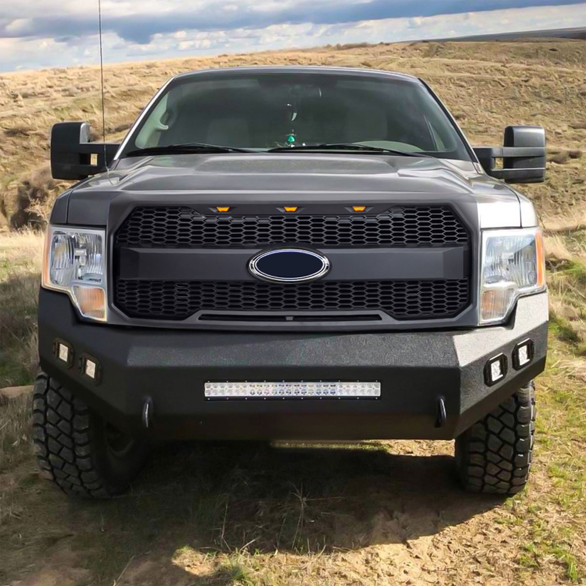 AMERICAN MODIFIED Raptor Style Mesh Grill for 2009-2014 Ford F150, Black (Used) - VMInnovations