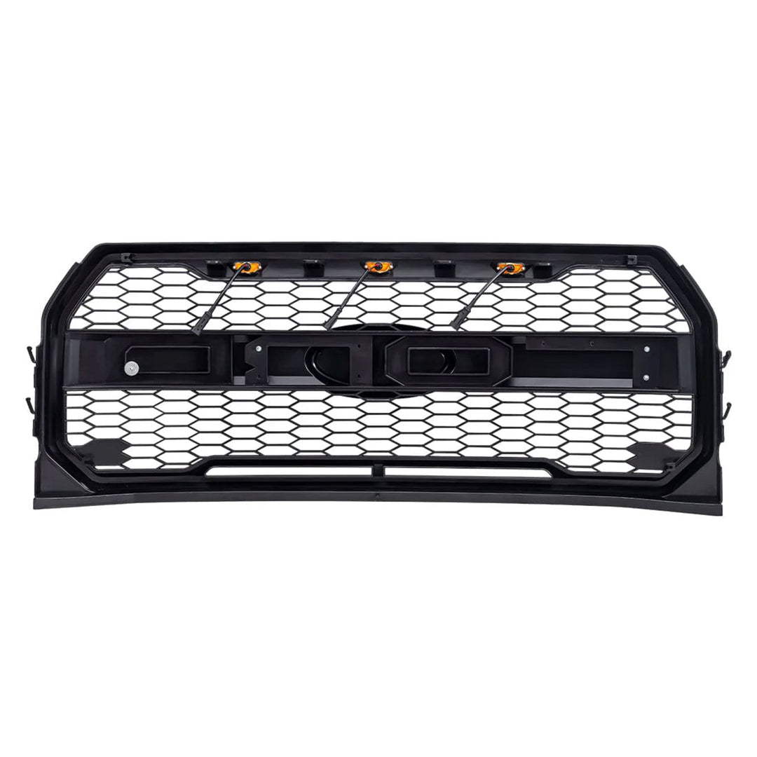 AMERICAN MODIFIED Raptor Style Mesh Grille for 2015-2017 Ford F150, Matte Black - VMInnovations