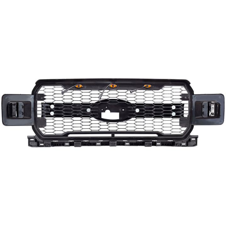 AMERICAN MODIFIED Raptor Style Mesh Grille for 2018-2020 Ford F150, Matte Black - VMInnovations
