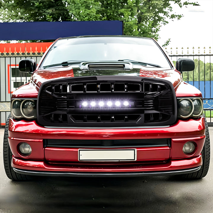 AMERICAN MODIFIED Armor Grille for 02-05 Dodge Ram 1500/2500/3500, Glossy Black - VMInnovations