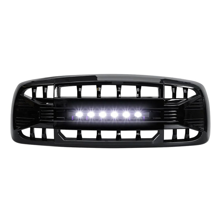 AMERICAN MODIFIED Armor Grille for 02-05 Dodge Ram 1500/2500/3500, Glossy Black - VMInnovations