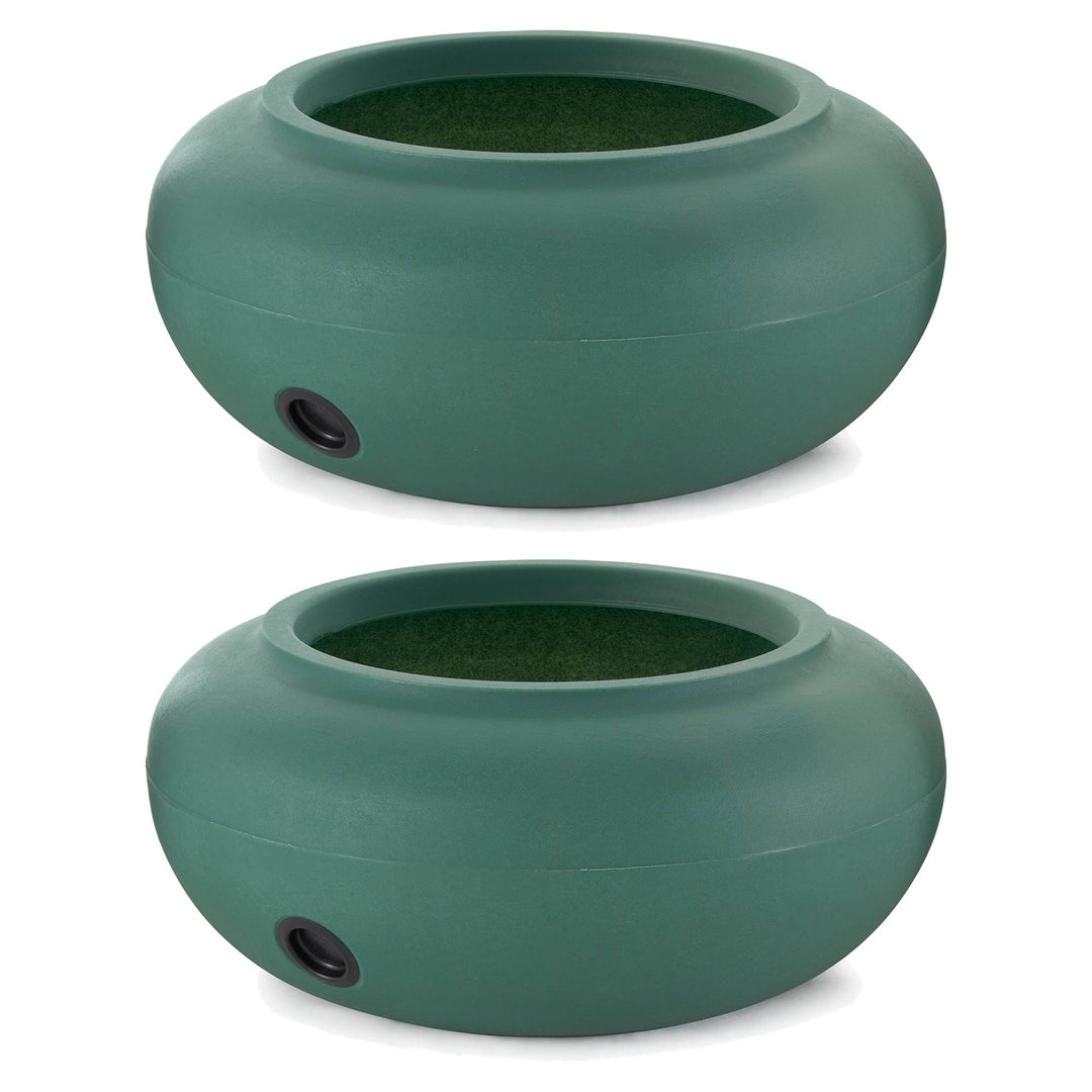 The HC Companies 21 Inch Garden Hose Holder Pot for 75 to 100 Ft Hoses (2 Pack) - VMInnovations