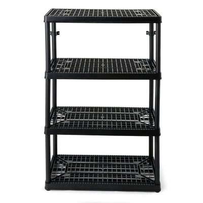 Gracious Living 4 Shelf Fixed Height Ventilated Heavy Duty Storage Unit (3 Pack)