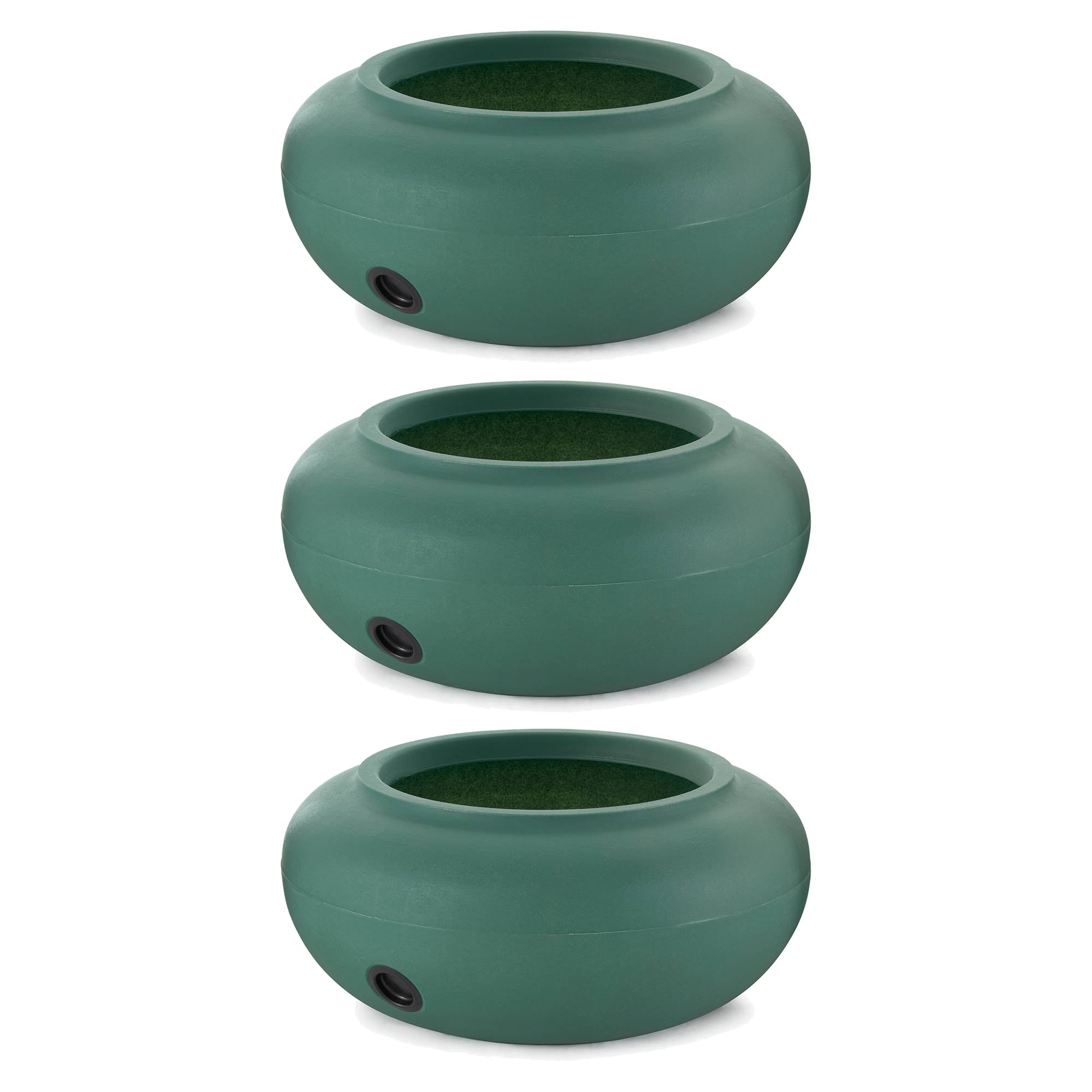The HC Companies 21 Inch Garden Hose Holder Pot for 75 to 100 Ft Hoses (3 Pack)