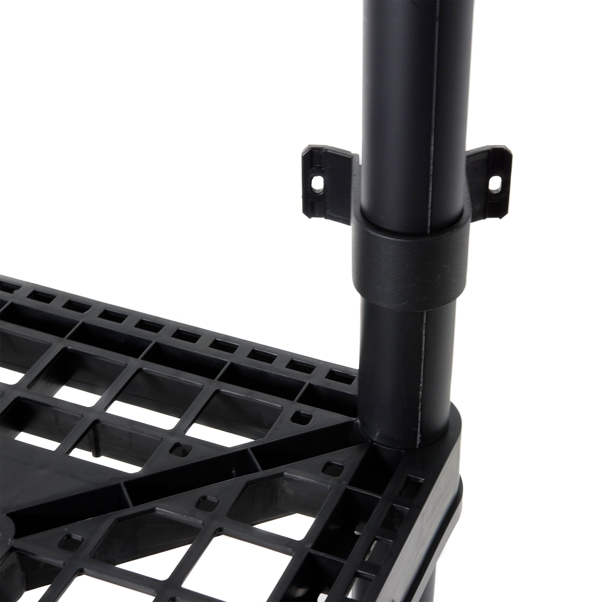 Gracious Living 4 Shelf Fixed Height Ventilated Storage Unit, Black, 4 Pack