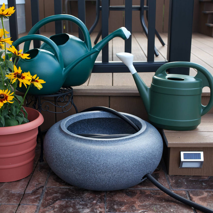 The HC Companies 21 Inch Garden Hose Holder Pot for 75 to 100 Ft Hoses (2 Pack) - VMInnovations