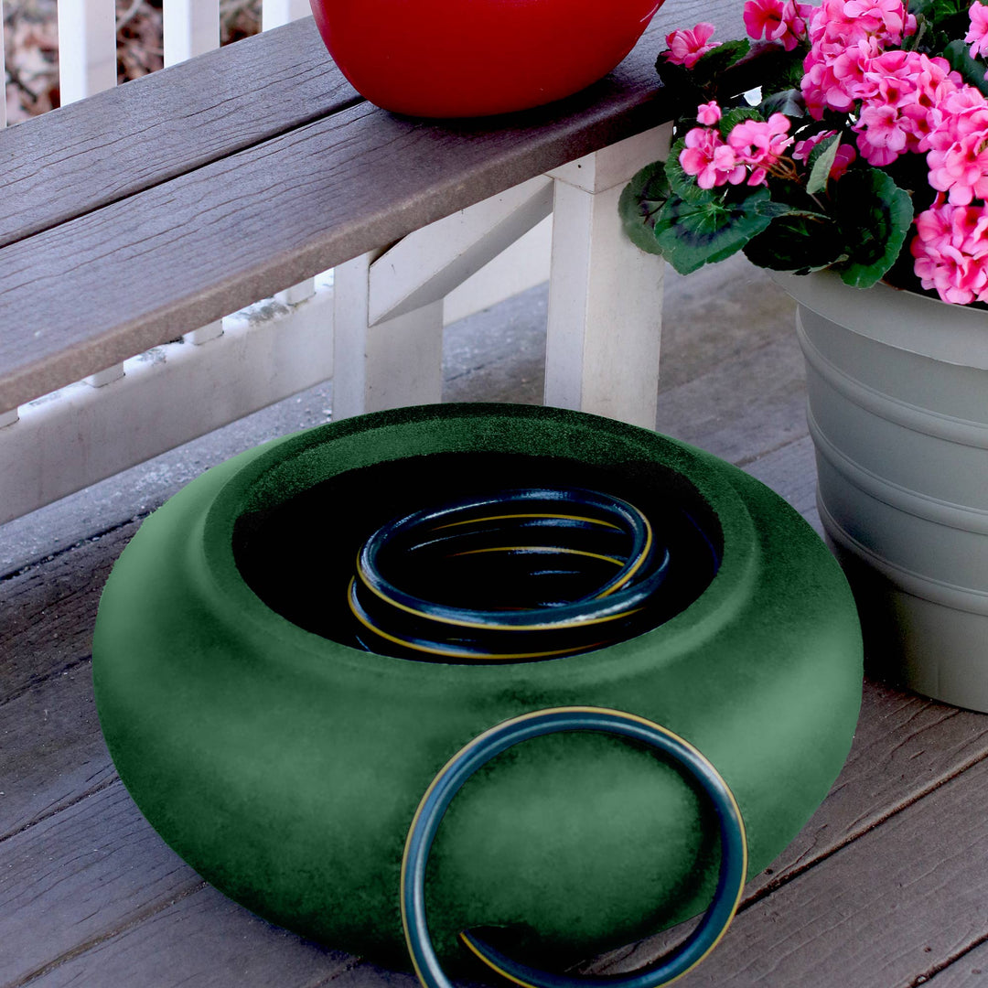 The HC Companies 21 Inch Garden Hose Holder Pot for 75 to 100 Ft Hoses (2 Pack) - VMInnovations