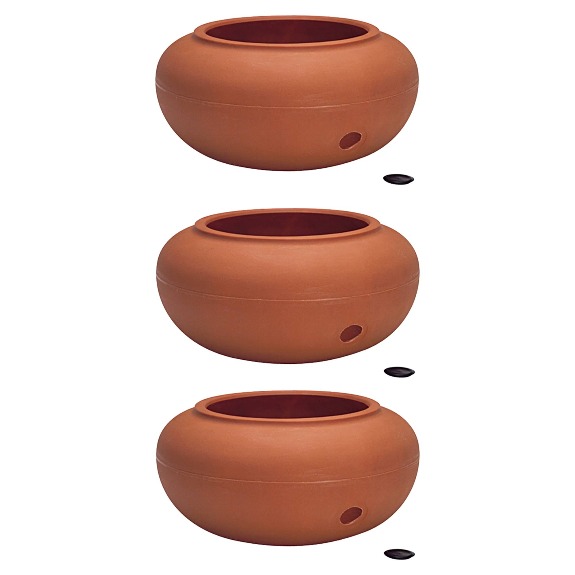 The HC Companies 21 Inch Garden Hose Holder Pot for 75 to 100 Ft Hoses (3 Pack)
