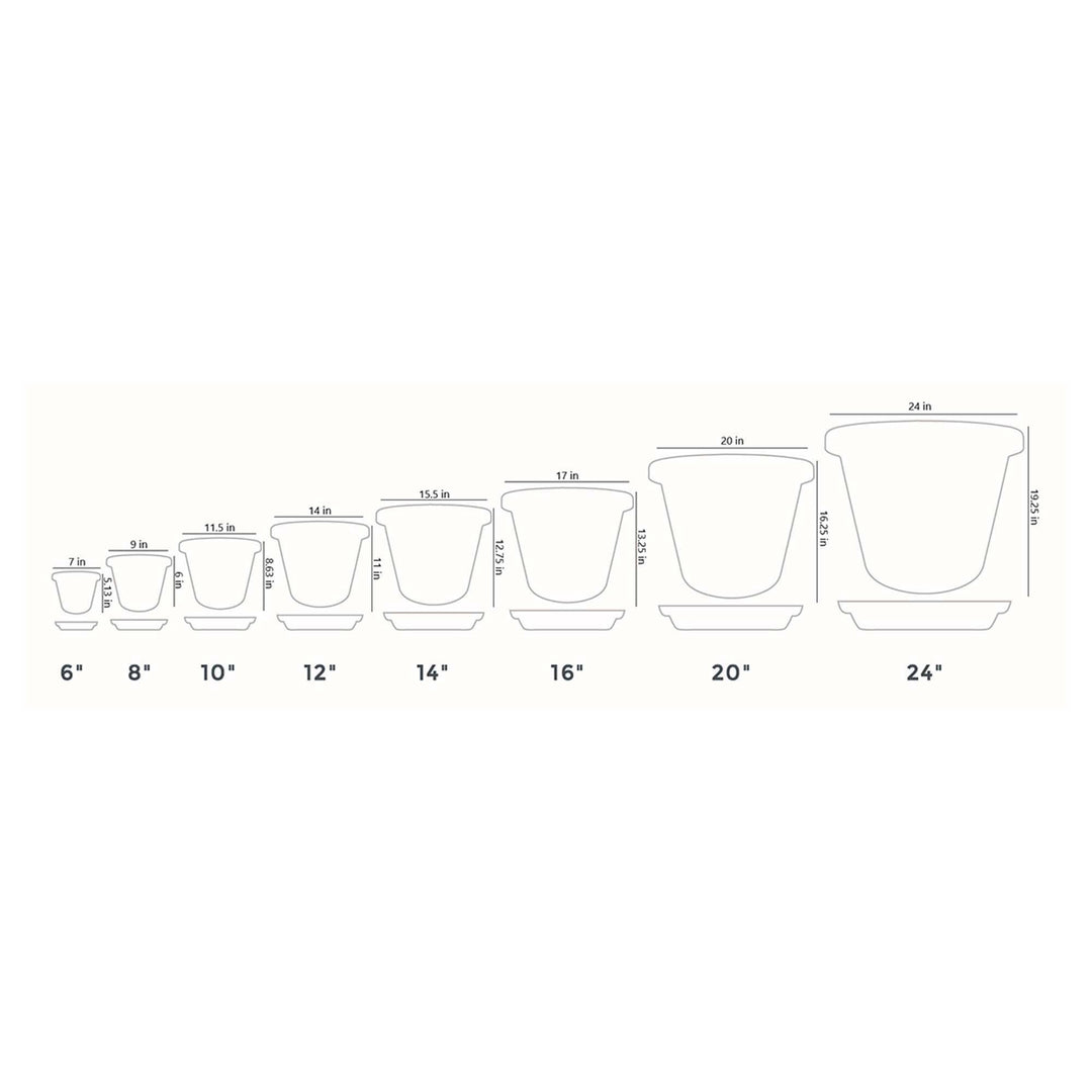HC Companies Classic 17.63 Inch Tray Saucer for Planters, Terracotta (4 Pack) - VMInnovations