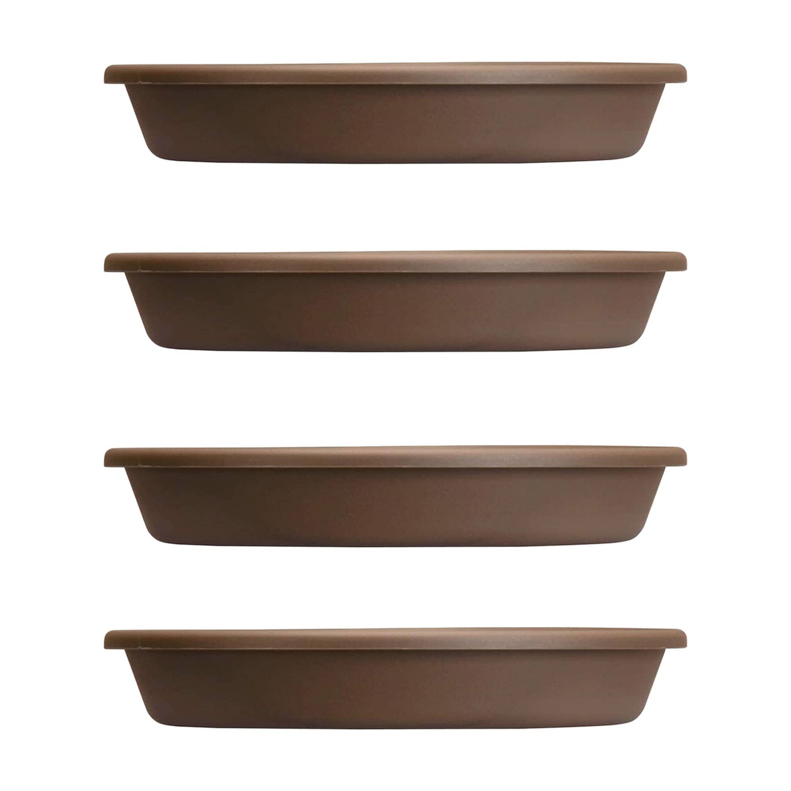 The HC Companies 16.3 Inch Planter Saucer for Classic Pots, Chocolate (4 Pack) - VMInnovations