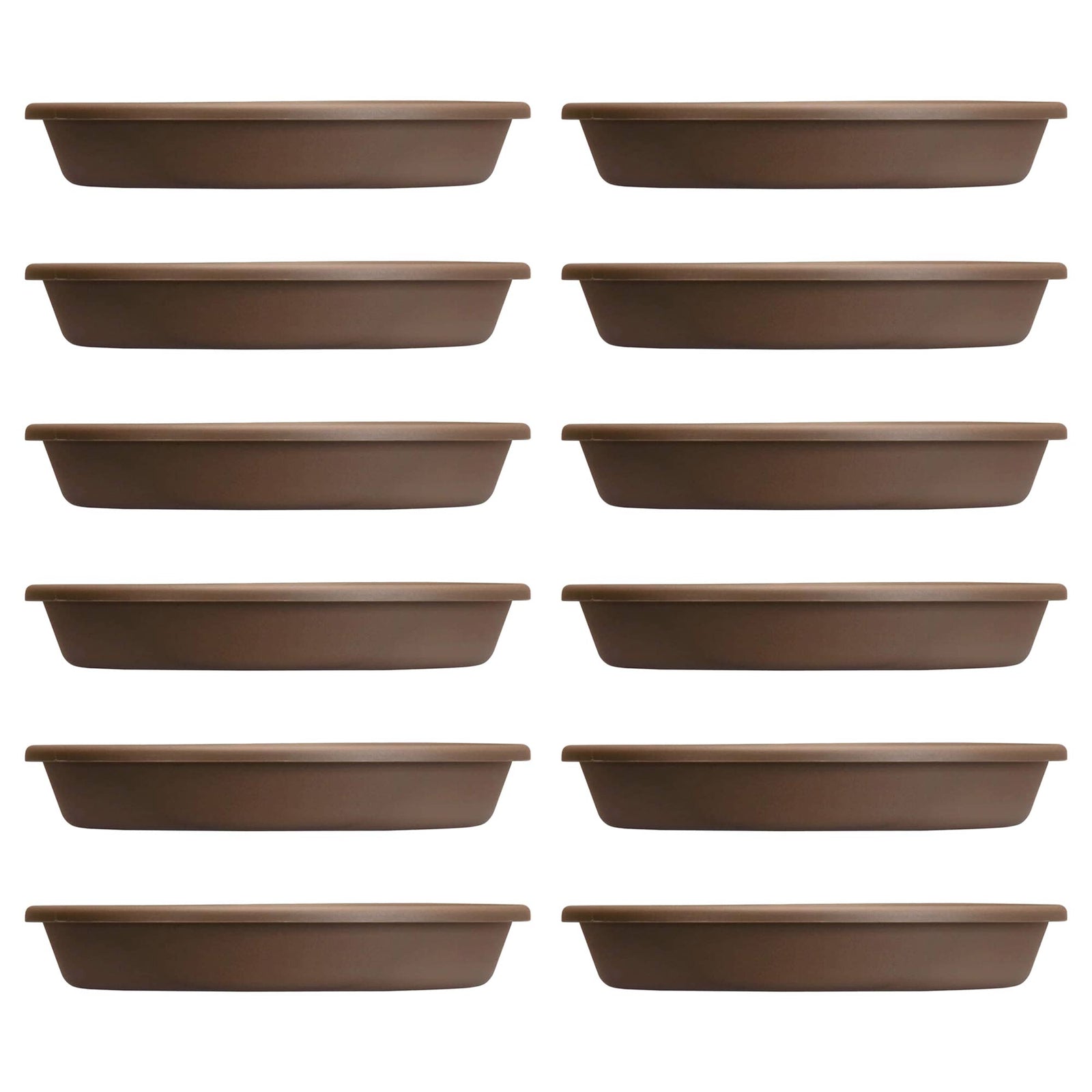 The HC Companies 16.3 Inch Planter Saucer for Classic Pots, Chocolate (12 Pack) - VMInnovations