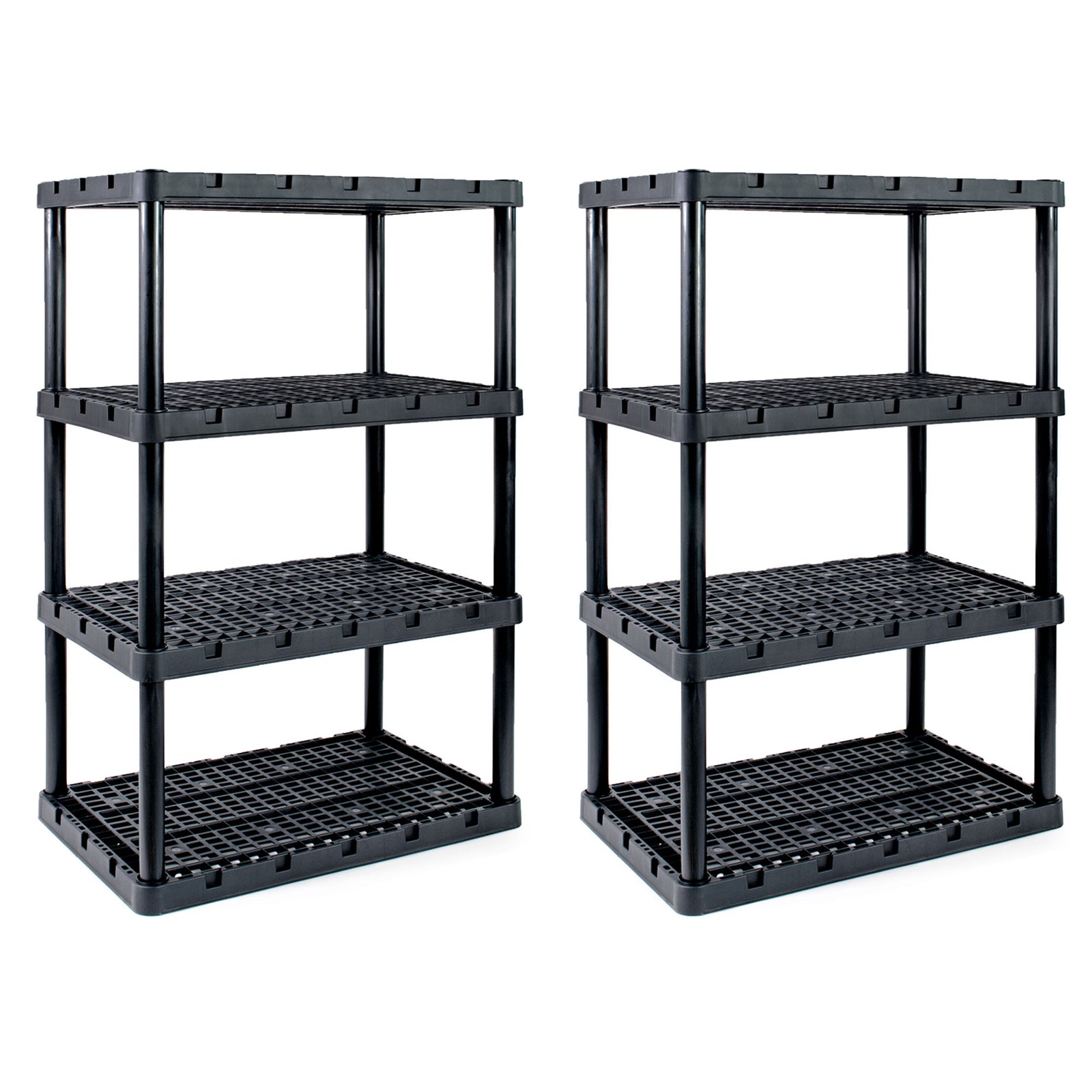 Gracious Living XL 4 Shelf Knect A Shelf Ventilated Heavy Duty Storage (2 Pack) - VMInnovations