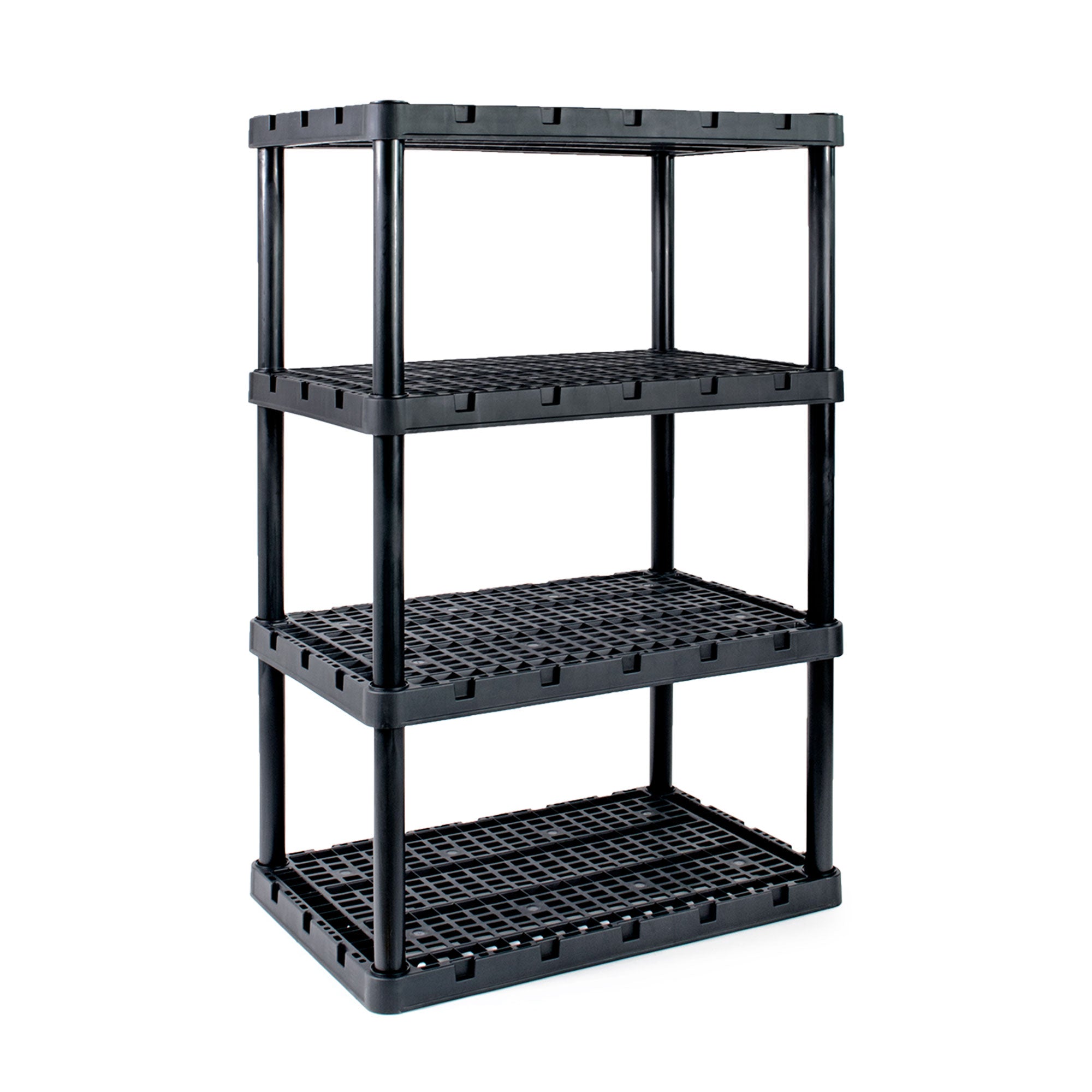 Gracious Living XL 4 Shelf Knect A Shelf Ventilated Storage, Black, 4 Pack - VMInnovations