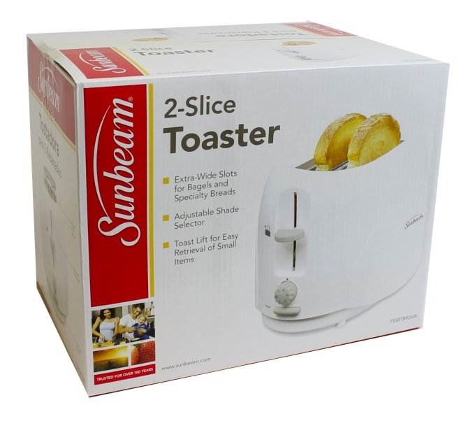 Sunbeam TSSBTR926W 2 Slice Kitchen Compact Electric Toaster Oven (Open Box)