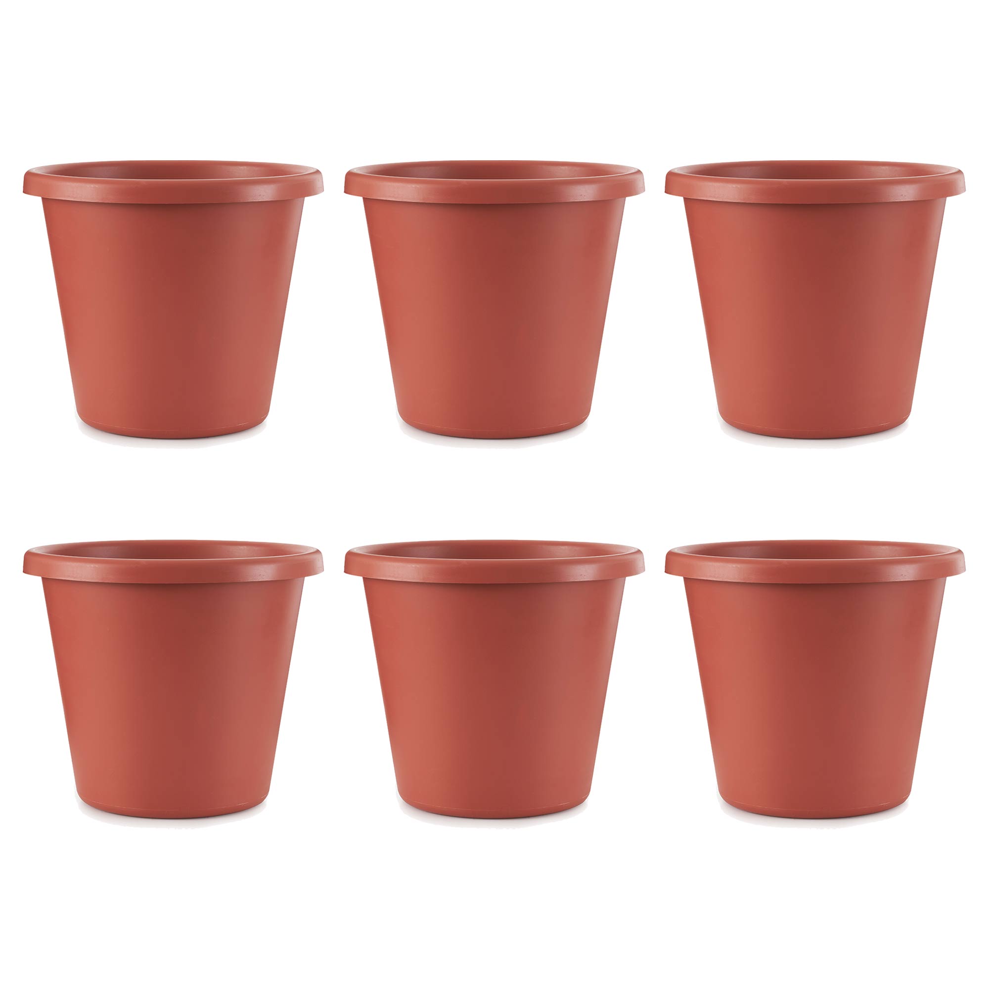 The HC Companies 20 In Plastic Classic Flower Pot Planter, Terra Cotta (6 Pack) - VMInnovations