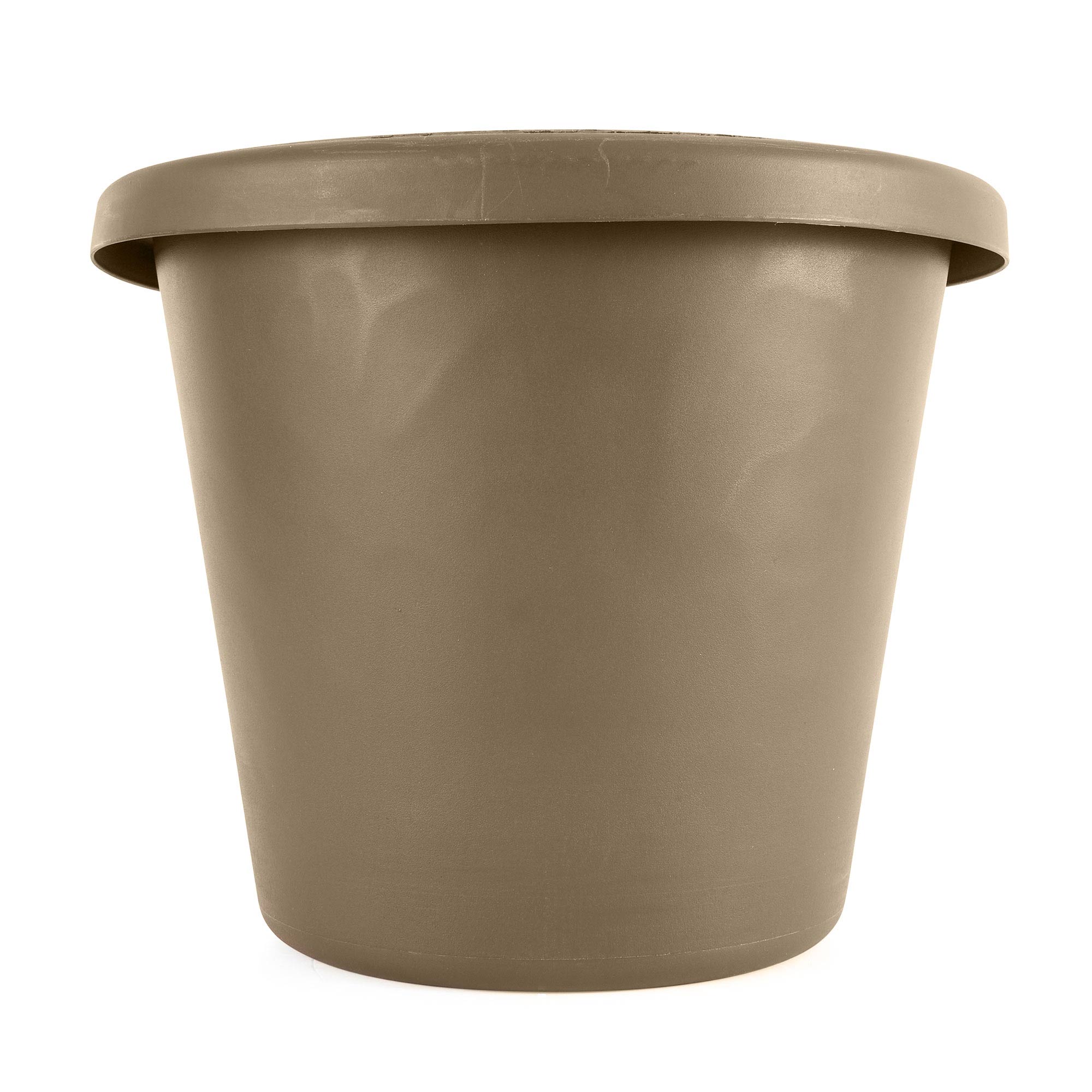 The HC Companies 16 Inch Plastic Classic Flower Pot Planter, Beige (4 Pack) - VMInnovations