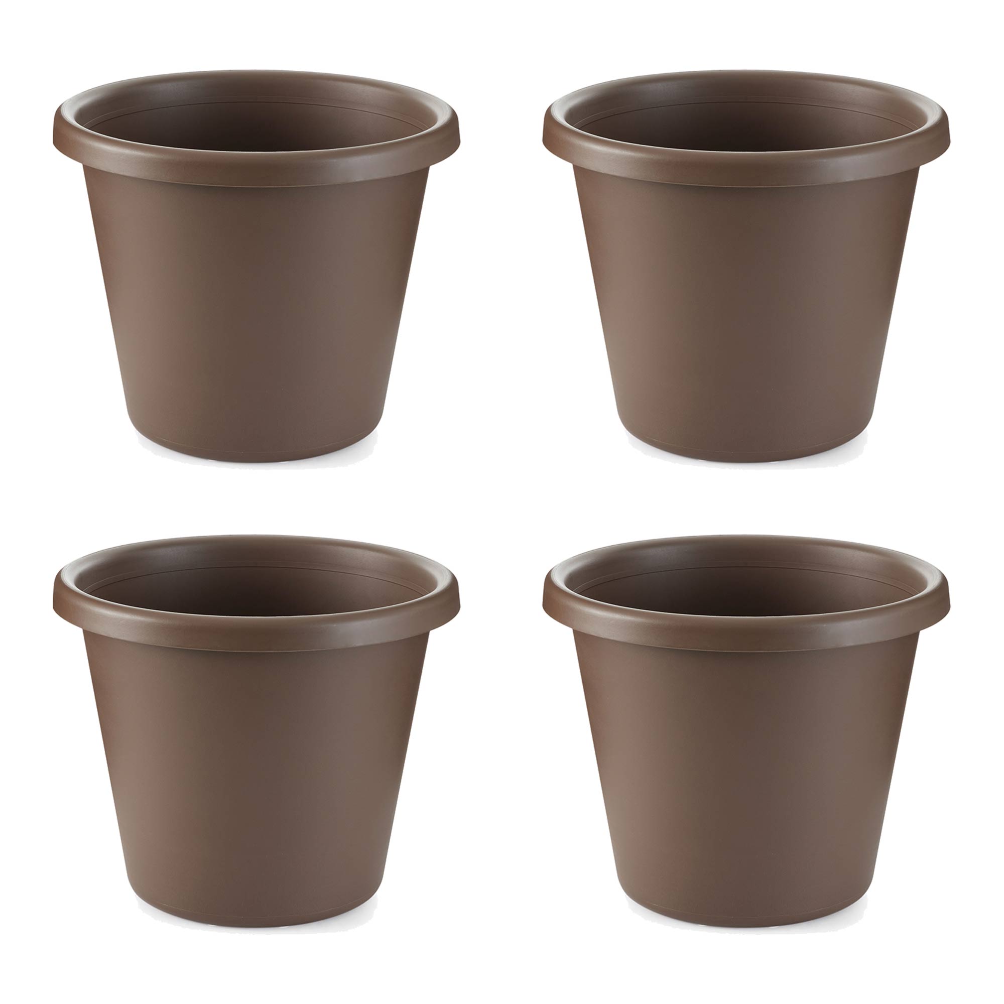 The HC Companies 14 Inch Indoor or Outdoor Classic Flower Pot Planter (4 Pack) - VMInnovations