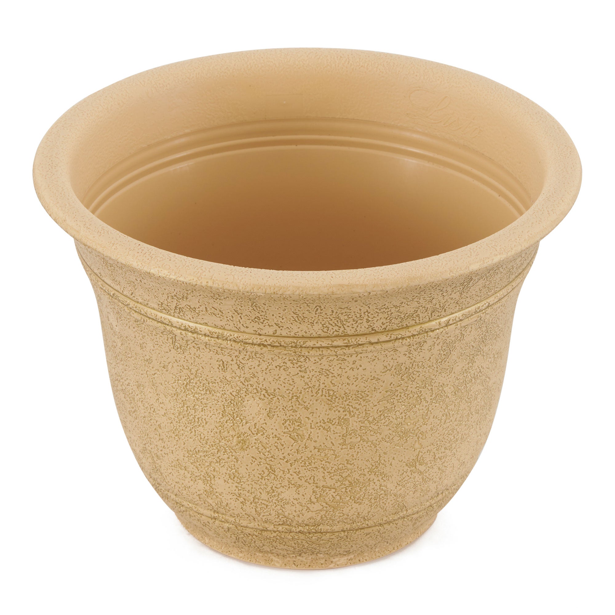 HC Companies Sierra 10 Inch Round Garden Planter Pot, Arizona Sand (2 Pack) - VMInnovations