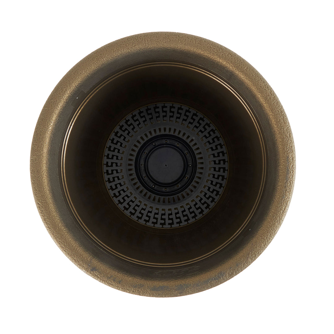 HC Companies Sierra 10 Inch Round Garden Planter Pot, Celtic Bronze (2 Pack) - VMInnovations