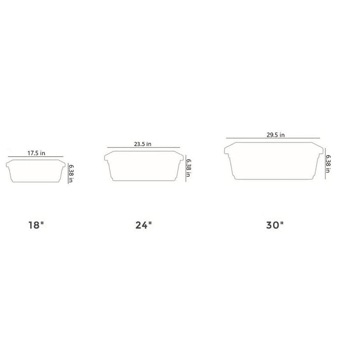 HC Companies 29.5 Inch Fluted Plastic Venetian Flower Box, Chocolate (6 Pack) - VMInnovations